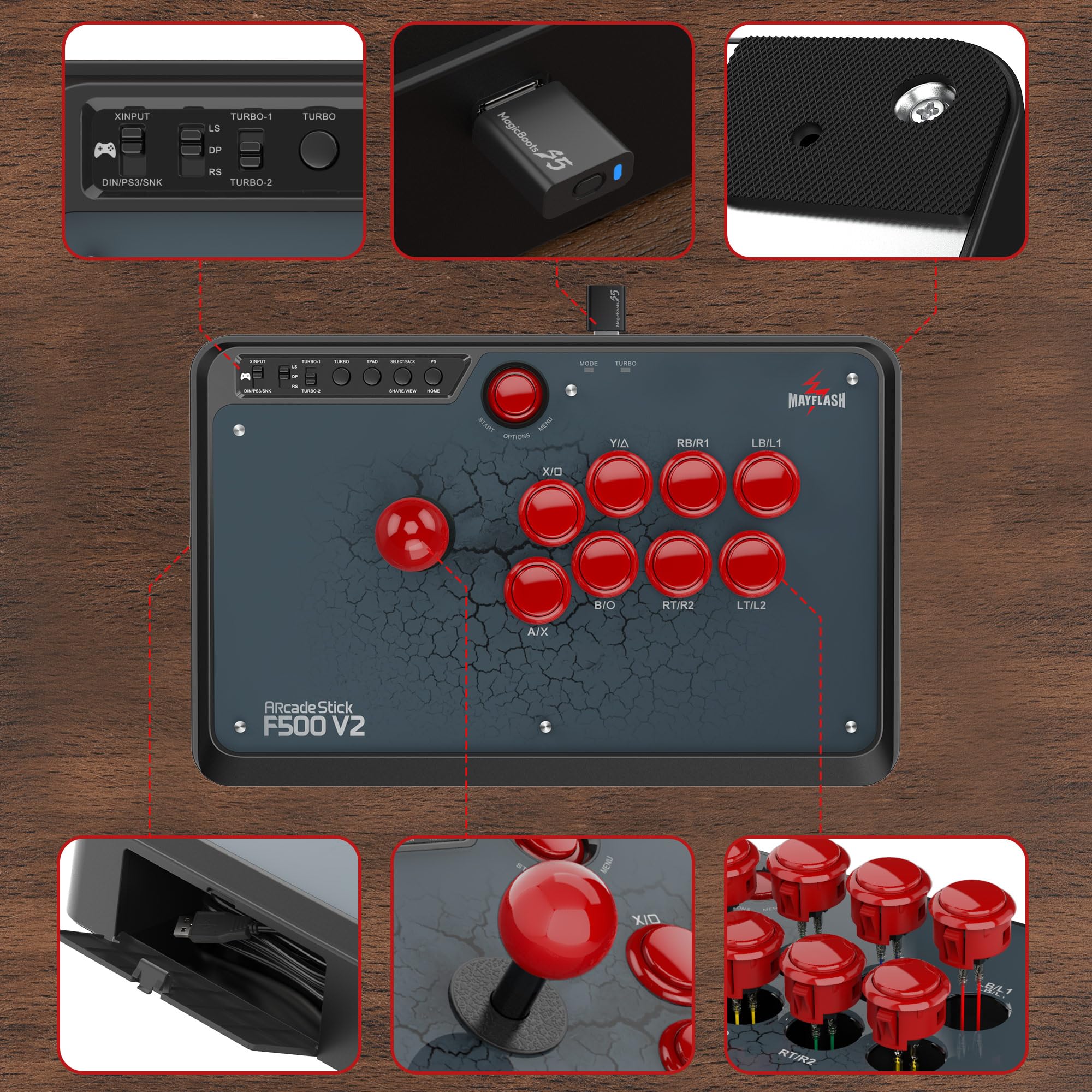 PS5 Fighting Stick PS5 Fightstick MAYFLASH F500 Arcade FightStick
